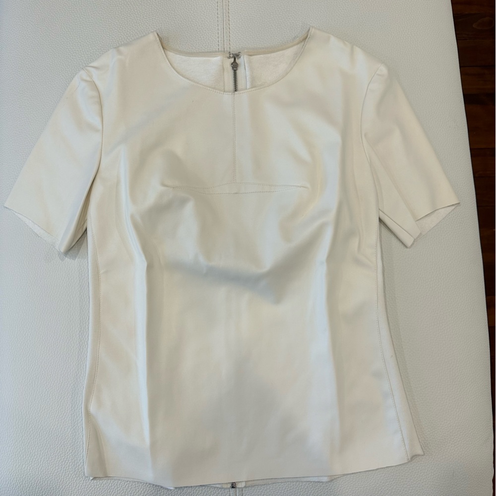 Faux leather t-shirt